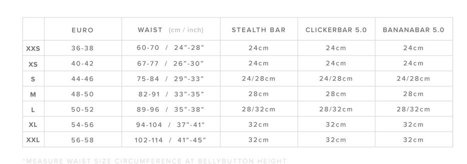 Mystic Harness 0 Size Chart